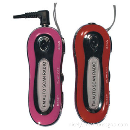 fm auto scan radio with earphone